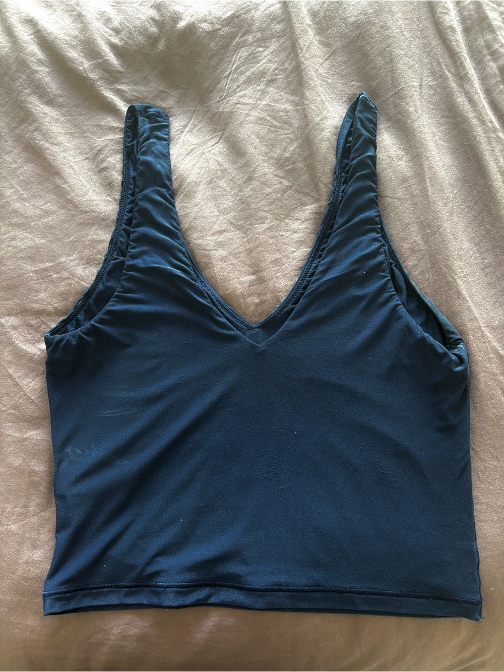 Aerie V-Neck Navy Crop Tank Top